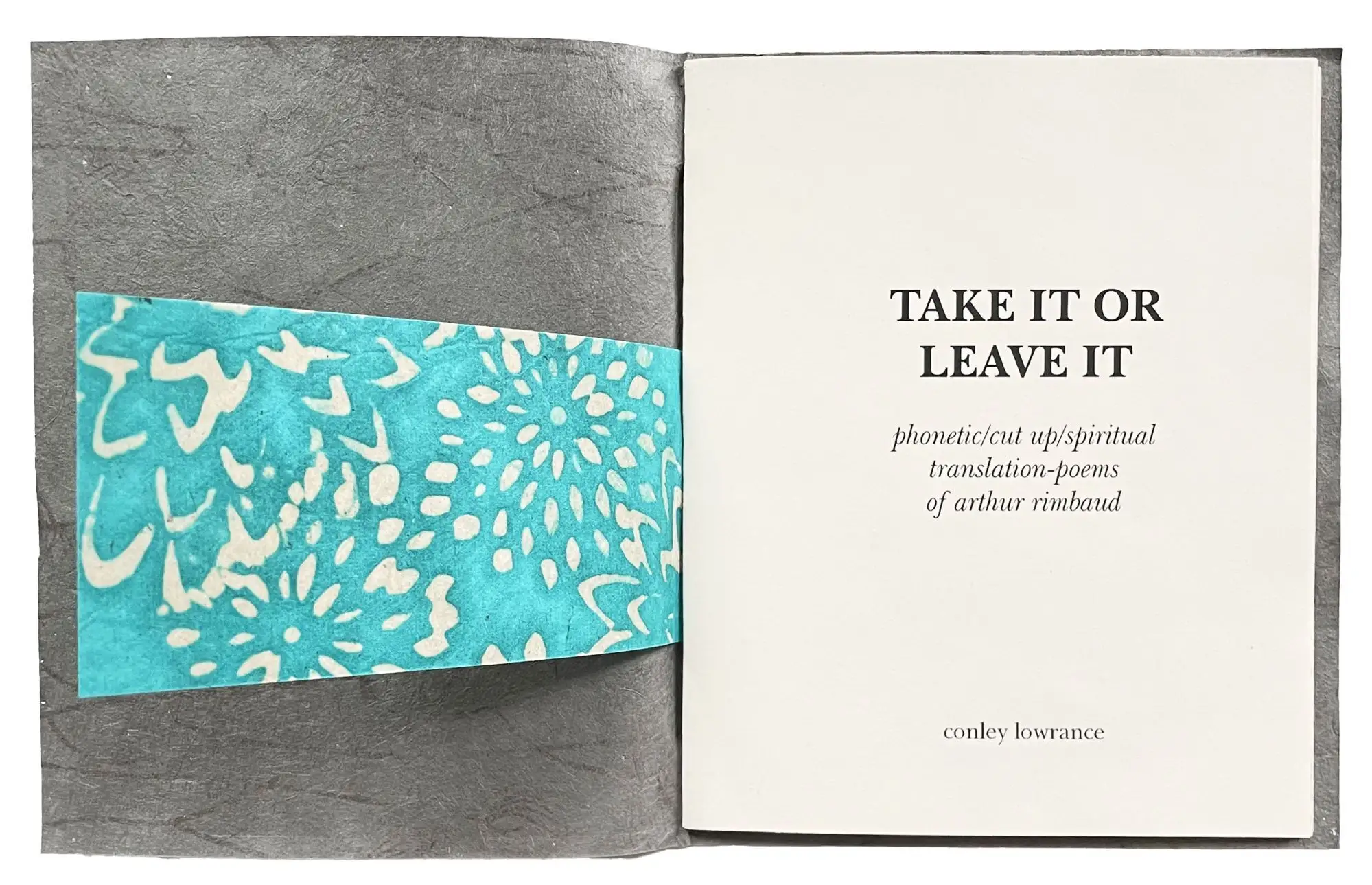 Take It or Leave It — interior title spread